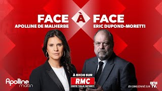 🔴 DIRECT  Lintégrale de linterview de Éric DupondMoretti garde des Sceaux sur RMC [upl. by Ganny641]