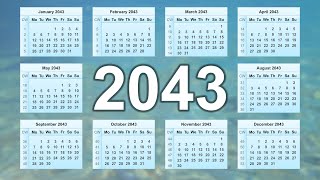 Calendar 2043 [upl. by Grogan]