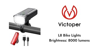 Victoper L8 Brightest Bicycle Lights Set [upl. by Larry]