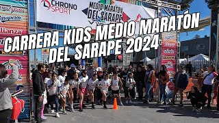 CARRERAS INFANTILES MEDIO MARATÓN DEL SARAPE 2024 KIDS RUN [upl. by Yadnil]