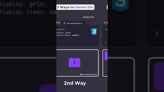 3 Ways to center div with CSS  CSS Tutorial [upl. by Natassia973]