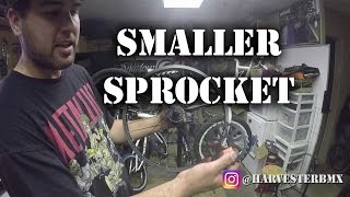 How To Switch from a Big Sprocket to a Small Sprocket  Harvester Bikes [upl. by Atoel]