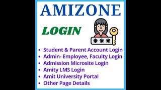 Amity Amizone Login  Student Full Info Easy Access [upl. by Ariaes]