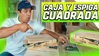 TRUCO para Hacer CAJA y ESPIGA RÁPIDO y PRECISO  MORTISE AND TENON JOINT [upl. by Greenlee978]