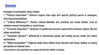 Examples of sectionalism today [upl. by Eelnodnarb]