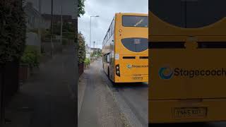 stagecoach south west 15254 departing Rivermead Avenue in exmouth with a honk on 19082024 [upl. by Anyal692]