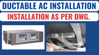 Ductable Air Conditioning Installation explain in hindi  Central Air Conditioning  HVACTutorial [upl. by Assirk]