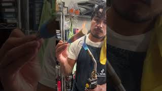 REHANDLING a JAPANESE KNIFE Masamoto KS [upl. by Brockie879]