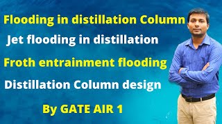 Part 2  Flooding in distillation Column Entrainment or Jet Flooding in distillation  Hindi [upl. by Joyan]