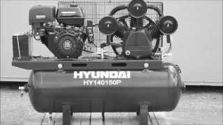 Hyundai HY140150P Petrol Air Compressor CloseUps and Specification [upl. by Ydnak]