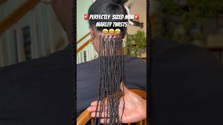 How to get perfectly sized hair for mini Marley twists 💕 hairtutorial minitwists [upl. by Car2]