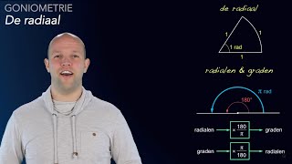 Wat is de hoekeenheid radiaal En hoe gebruik je hem  Goniometrie havovwo B  WiskundeAcademie [upl. by Noyad511]