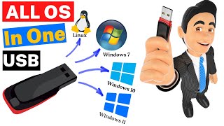 How to Create a MultiOS Bootable One USB Drive for Windows 10 Windows 11 and Linux [upl. by Drofniw]