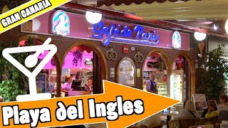 Playa del Ingles  Maspalomas Gran Canaria Spain Evening and nightlife [upl. by Egroj]