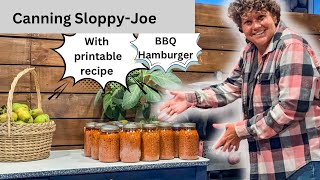 Canning SloppyJoe Mennonite Recipe [upl. by Burtie]