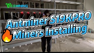 Antminer S19kpro Installation at Mining Farm [upl. by Devi]