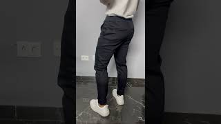 Calça alfaiataria masculina sarja skinny Preta [upl. by Asyral]