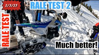 TS 212  RALE Snowbike Test 2  Much Improved TM300 [upl. by Litnahc]