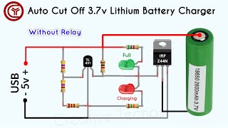 Auto cut off 37 volt battery charger circuit [upl. by Nele]