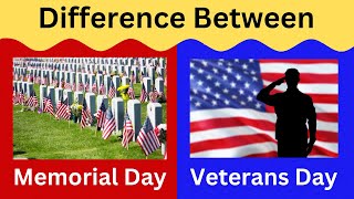 Difference Between Memorial Day and Veterans Day  Memorial Day vs Veterans Day  Easy Learning [upl. by Ihtac585]