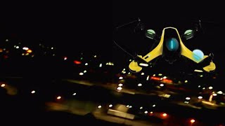 SkyTracker GPS Video Drone Camera View at Night [upl. by Aikam]