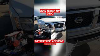 2019 NISSAN NV3500 BATTERY REPLACEMENT automobile mechanic youtubeshorts diy snapon milwaukee [upl. by Ran]