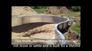 Inground Pool Installation Stratham NH  Concrete Collar Pour [upl. by Behka]