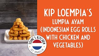 How to make Loempias Lumpia Ayam Recipe  Egg Roll with Chicken amp Vegetable [upl. by Yrrag]