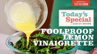 How to Make a Lemon Vinaigrette that Stays Emulsified  Todays Special [upl. by Arleta60]