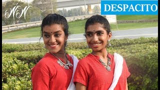 Despacito  Indian Classical Version  Bharathanatyam Dance Choreography  Nidhi and Neha [upl. by Htiekel]