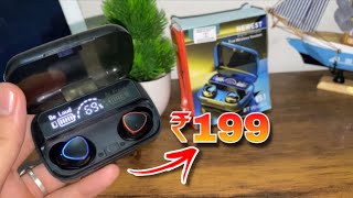 M10 TWS Wireless Earbud Unboxing and Review  EARBUDS with Powerbank⚡️ [upl. by Eimmot286]