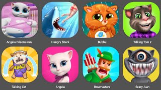 ANGELA PRISON RUNHUNGGY SHARKTALKING TOM 2BOMASTERTALKING CATBUBBUBOMASTERSCARY JUANANGELA [upl. by Berkman]