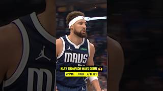 Klay set Mavs Debut 3pt Record🥲 [upl. by Anemix492]