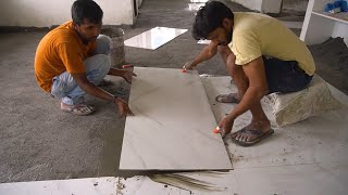 4x2 floor tile laying in India [upl. by Vincenty]