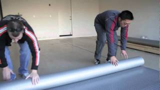 How to Install Garage Flooring Rolls [upl. by Odlauso967]