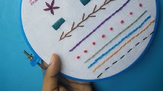 Hand Embroidery for Beginners  Part 2  10 Basic Stitches  HandiWorks 52 [upl. by Citron]