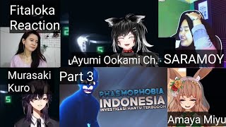 Reaction Mashup Milyhya Phasmophobia Indonesia  Investigasi Hantu Terbodoh Part 3 [upl. by Ayekal]