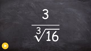 Learn how to rationalize the denominator of a cube root [upl. by Ahsienaj]