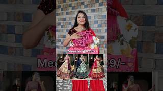 Meesho stitched lehenga under 650rs meeshohalfsaree meesholehenga meeshostitchedlehenga trending [upl. by Ellekram]