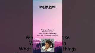 Michael Jackson  Earth Song Lyrics shorts [upl. by Linders]