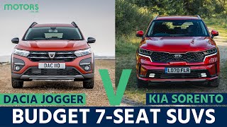 Motorscouk  Dacia Jogger V Kia Sorento Twin Test [upl. by Ardnassac]