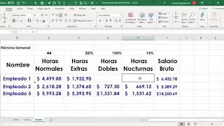 Componente del Salario Bruto Cálculo [upl. by Yehudit]