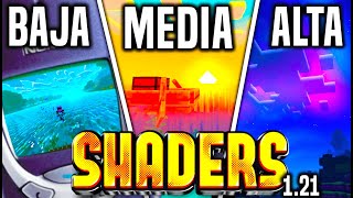 MEJORES SHADERS para minecraft bedrock 121☢️PE Gama BAJA MEDIA y ALTA [upl. by Cowles663]