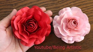 Easy Way To Make Realistic Paper Rose  Paper Flower  Paper Craft  DIY Flower [upl. by Ahselef164]