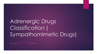 Classification of adrenergic drugs pharmacology druginspector analyticalchemist rrbpharmacist [upl. by Eigroeg]