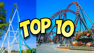 Top 10 BEST Roller Coasters at Carowinds 2024 [upl. by Ajnot587]