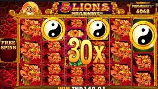 5 LIONS MEGAWAYS CASINO SLOTS MAX WIN  BONUS BUY طلب أحد المتابعين [upl. by Brion]