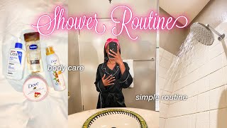 MORNING SHOWER ROUTINE  PRACTICING SELF CARE  skincare  body care  fave products🚿🌸 [upl. by Baggs]