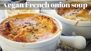 VEGAN FRENCH ONION SOUP VEGANMAS 7  PLANTIFULLY BASED [upl. by Nikolai]