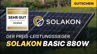 Solakon onBasic Balkonkraftwerk im Test Aufbau Leistung Ertrag amp Gutschein [upl. by Ileek]